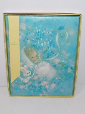 VTG 80s Hallmark All About Baby Book ALB 185-6 UNUSED Memory Album Unisex